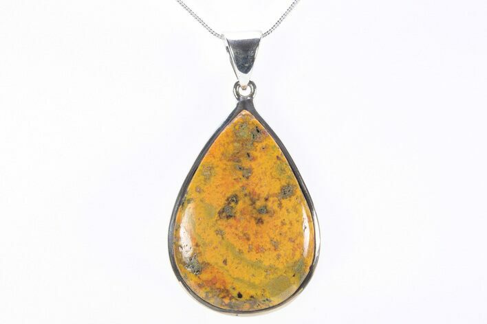 Bumblebee Jasper Pendant (Necklace) - Sterling Silver #240254